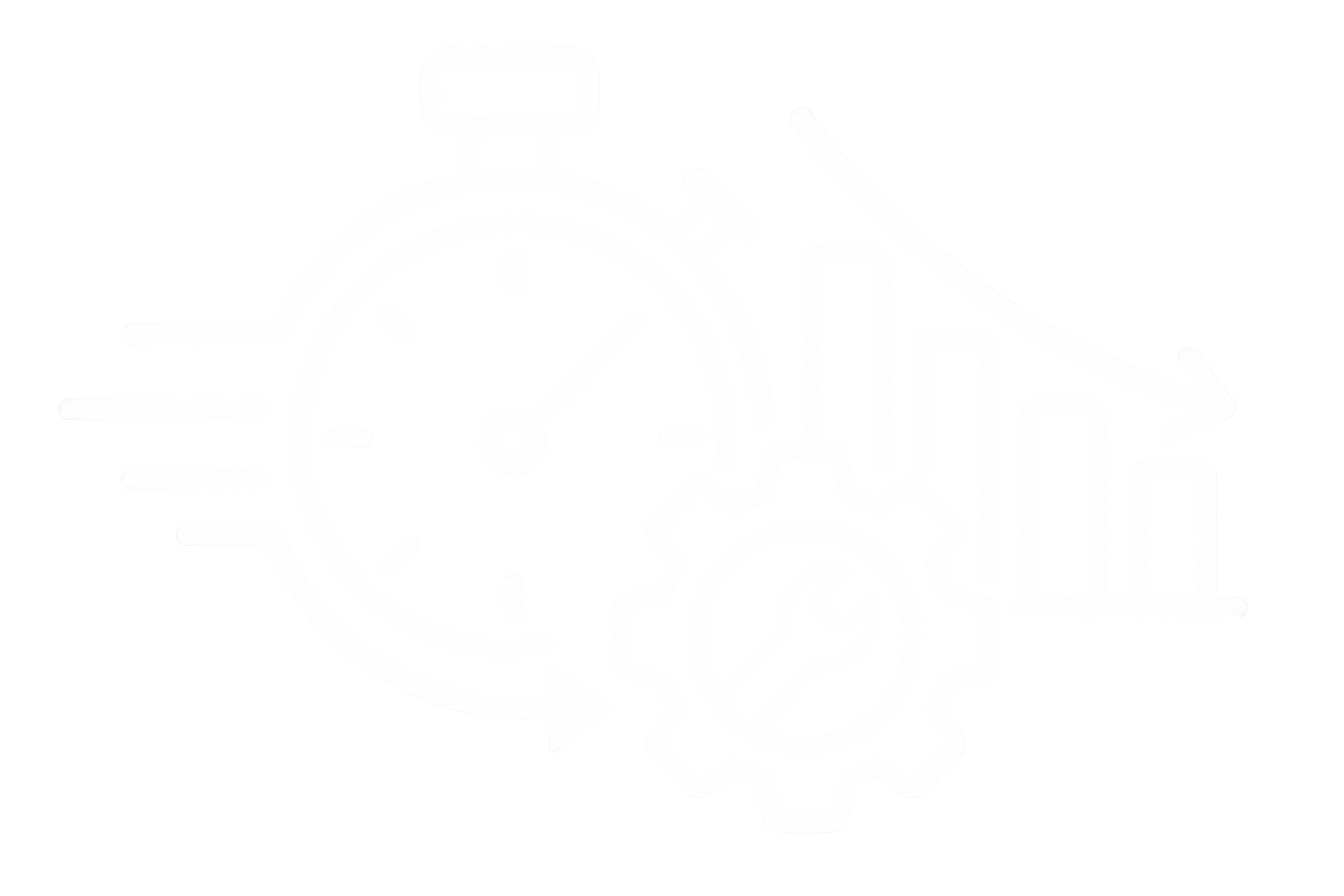 Skizze von einer komplexen Maschine mit Zahnrädern und mechanischen Teilen, Detailansicht