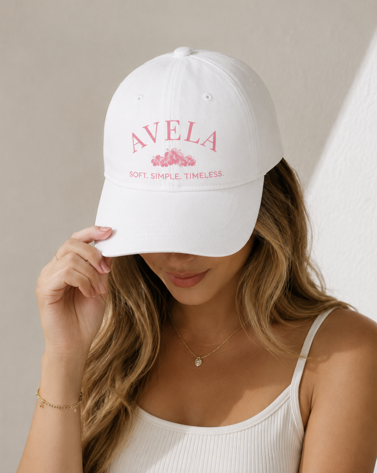 Ivory Blush Cotton Cap
