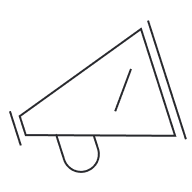 Outline of a megaphone