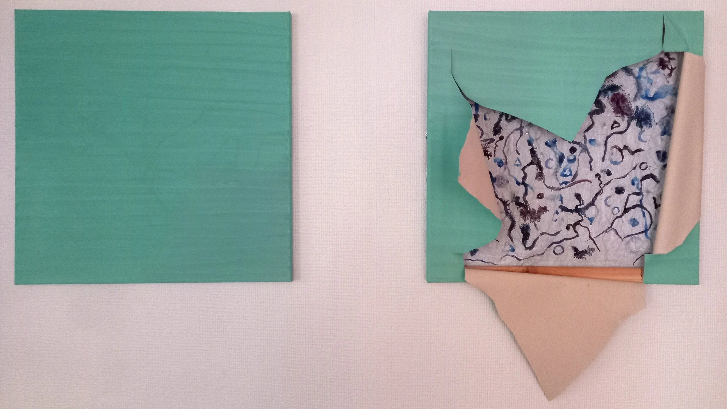 Conformity/Non conformity, 2025, acrylic, foil, watercolour, ink, gouache on canvas
