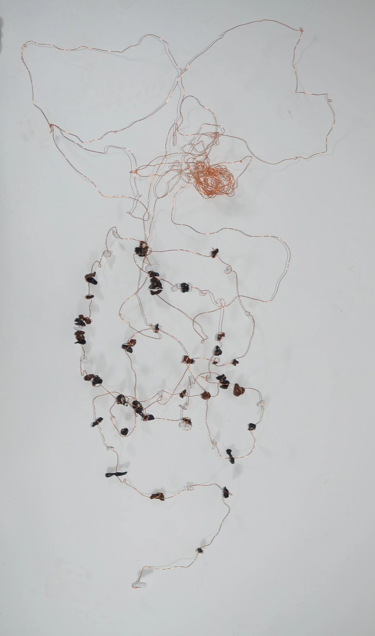Journey of the Soul III, 2025, copper wire, clay, acrylic 