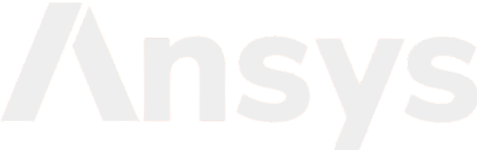 An Ansys logo with stylized white text on a black background.