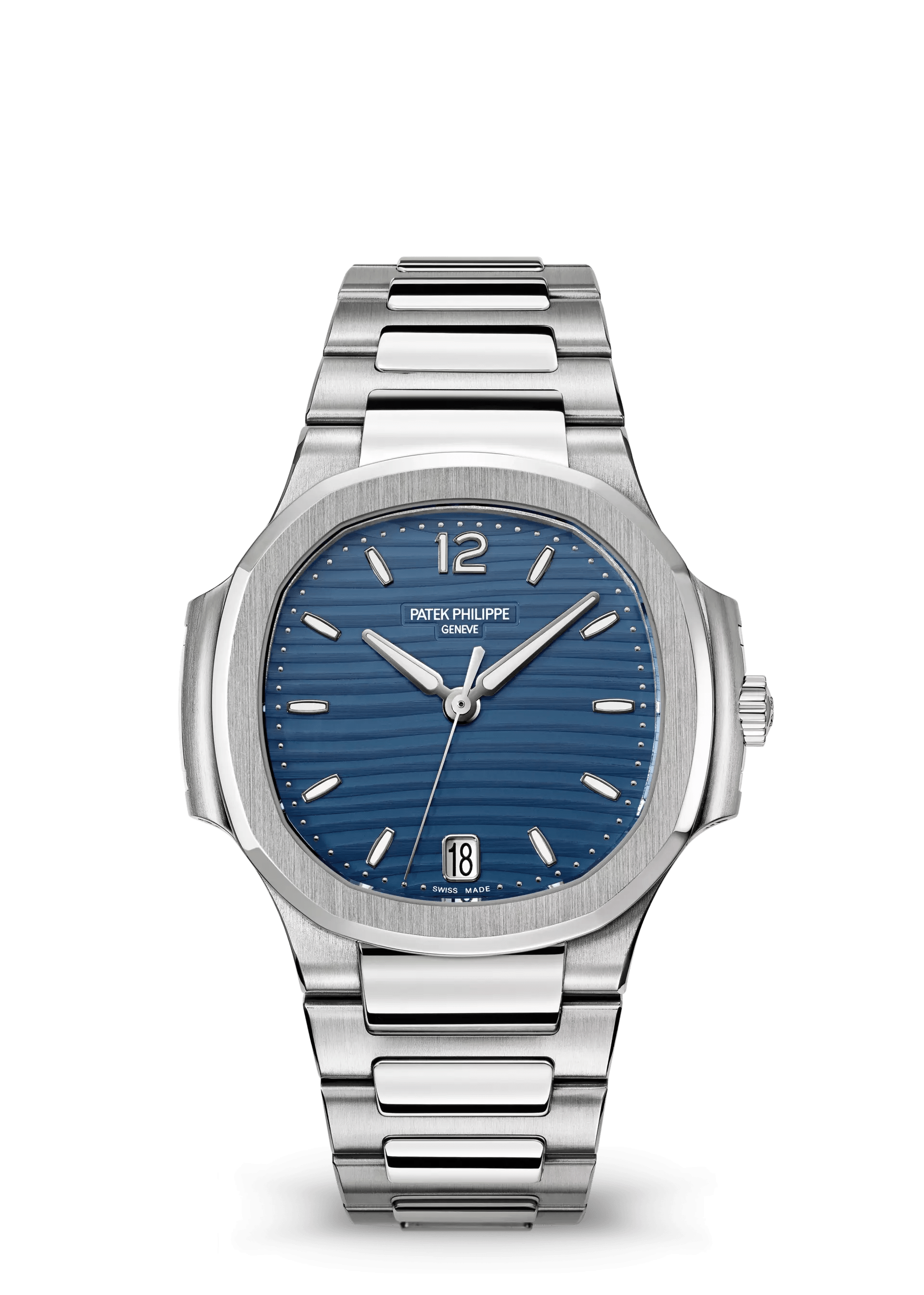 PATEK PHILIPPE NAUTILUS LADIES 35.2MM STEEL BLUE OPALINE DIAL – 7118/1A-001