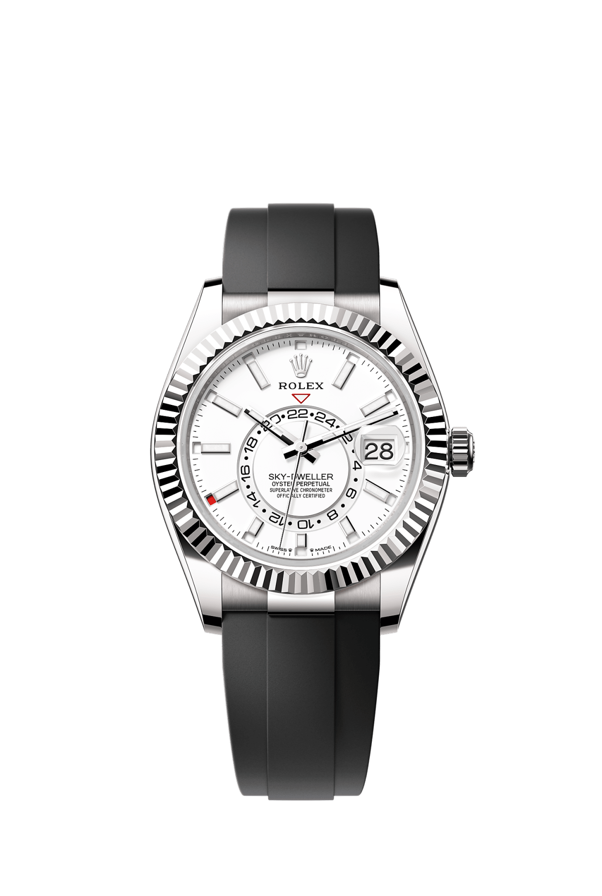 ROLEX SKY-DWELLER 42MM WHITE GOLD WHITE DIAL OYSTERFLEX 336239 – NEW 2025 / 2026