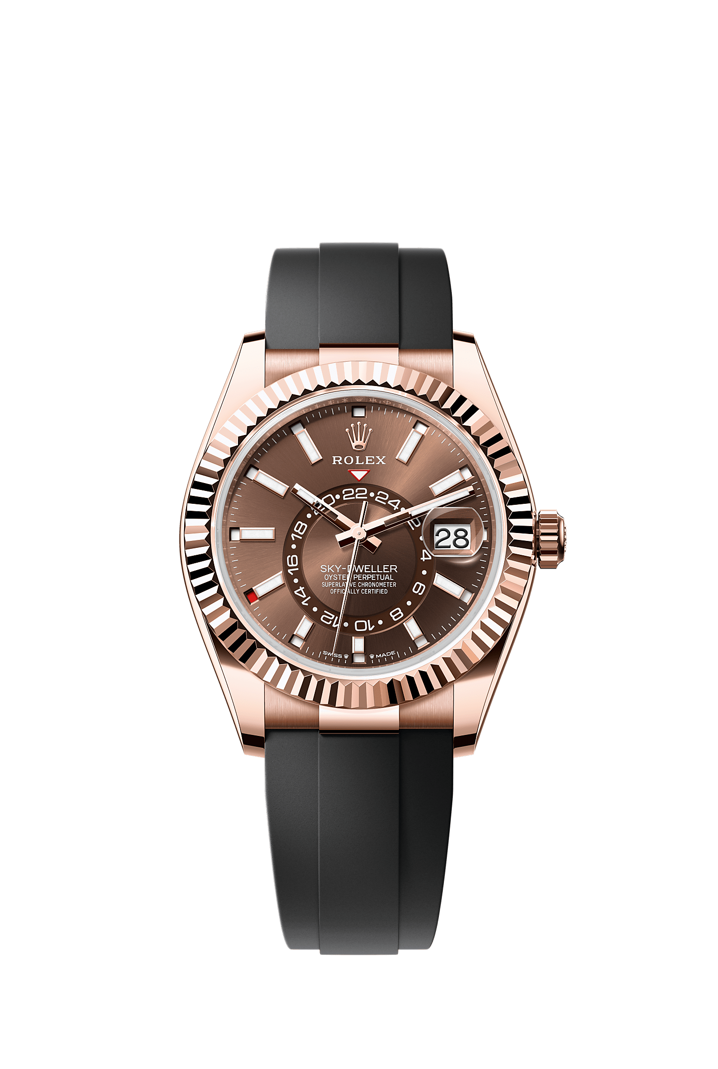 ROLEX SKY-DWELLER 42MM EVEROSE GOLD CHOCOLATE DIAL OYSTERFLEX 336235 – NEW 2025 / 2026