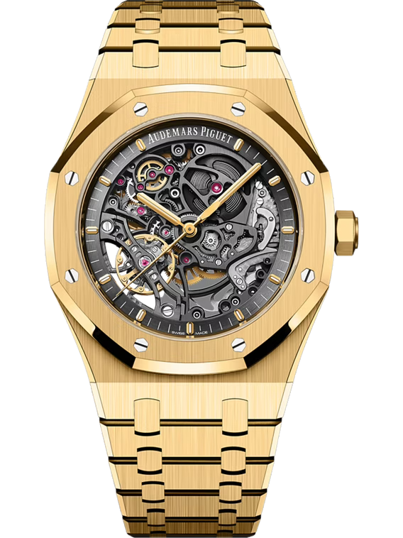 AUDEMARS PIGUET ROYAL OAK DOUBLE BALANCE WHEEL OPENWORKED 41MM 18-CARAT YELLOW GOLD
