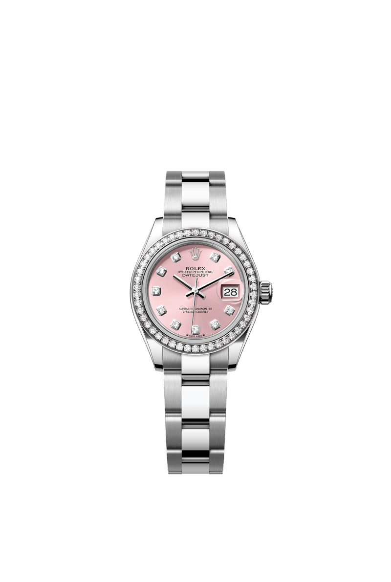 ROLEX LADY-DATEJUST 28MM PINK DIAMOND DIAL DIAMOND-SET BEZEL OYSTER BRACELET 279384RBR