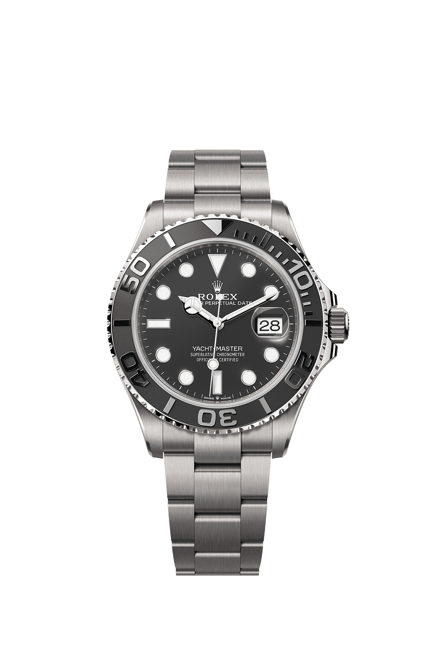 ROLEX YACHT-MASTER 42MM BLACK DIAL TITANIUM CERACHROM BEZEL OYSTER BRACELET – 226627