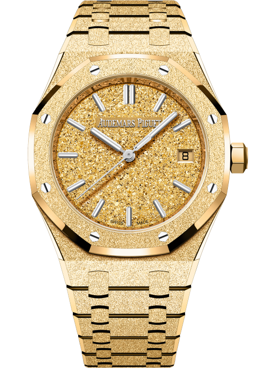 AUDEMARS PIGUET ROYAL OAK FROSTED GOLD SELFWINDING 34MM 18-CARAT YELLOW GOLD