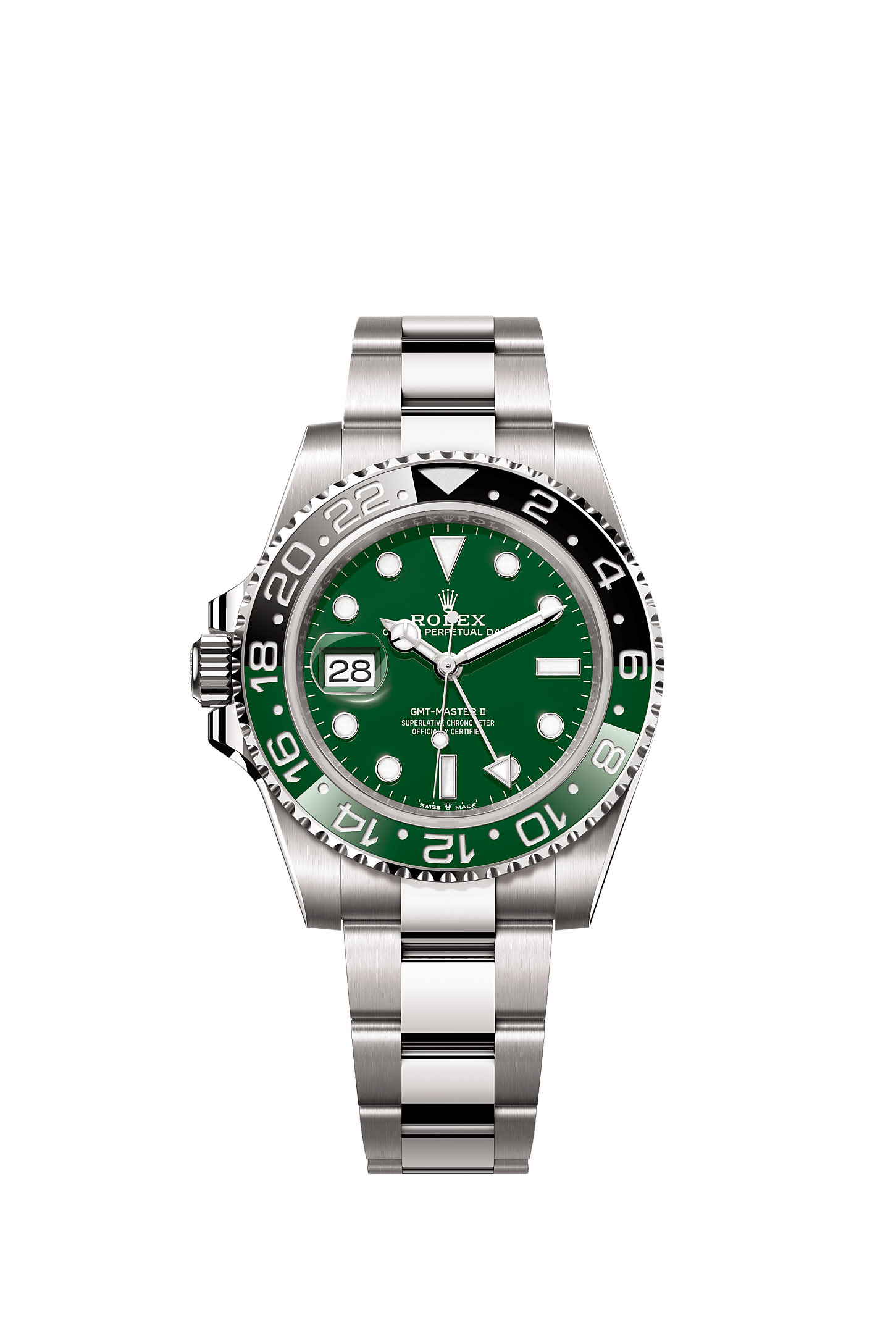 ROLEX GMT-MASTER II "LEFTY SPRITE" 40MM LEFT-HANDED GREEN DIAL GREEN AND BLACK BEZEL OYSTER BRACELET 126729VTNR – NEW 2025 / 2026