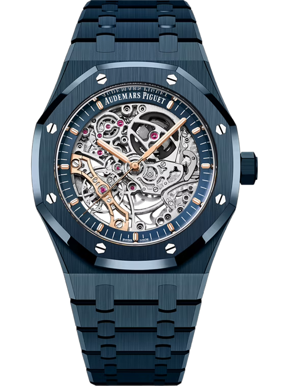AUDEMARS PIGUET ROYAL OAK DOUBLE BALANCE WHEEL OPENWORKED 41MM BLEU NUIT CERAMIC