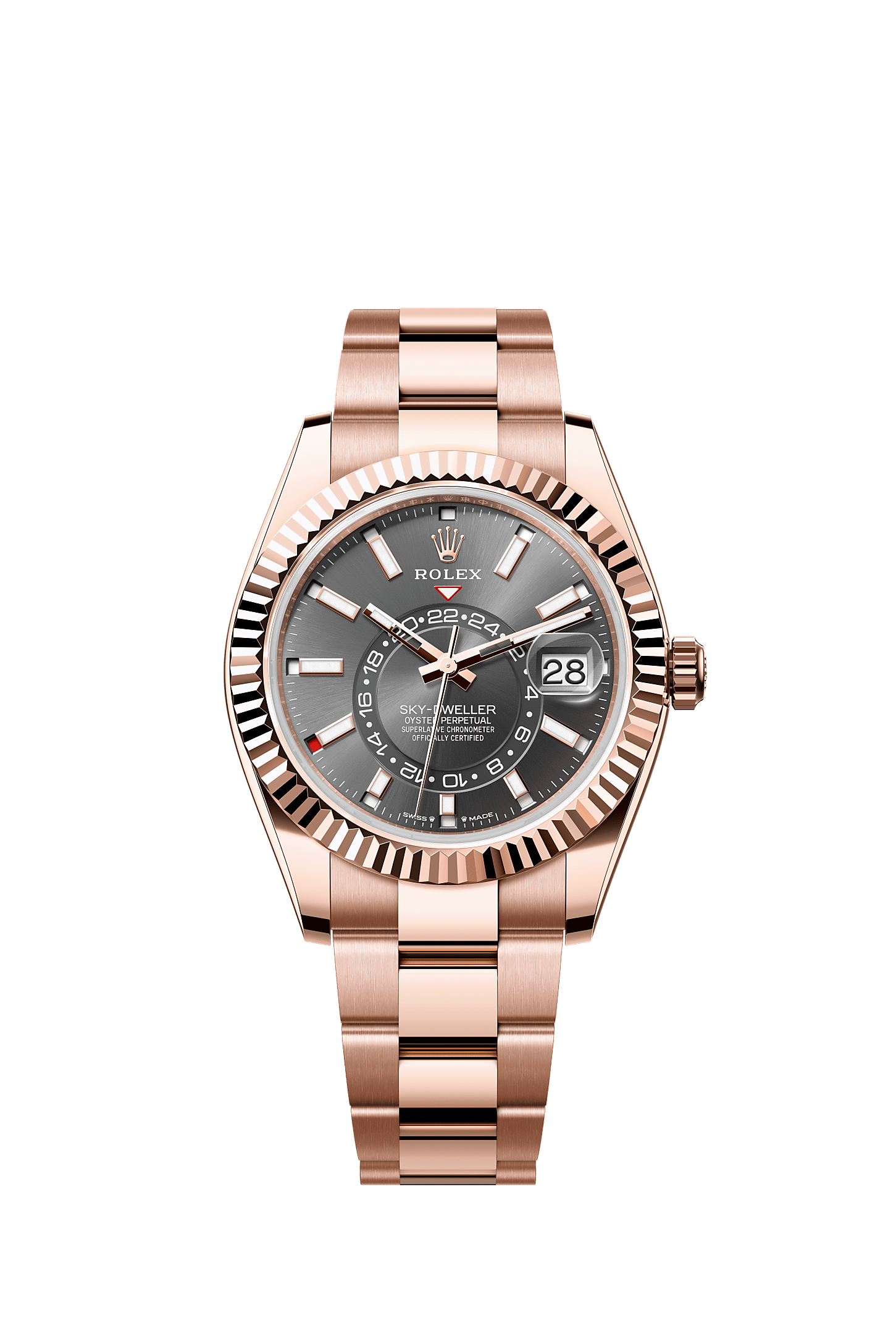 ROLEX SKY-DWELLER 42MM EVEROSE GOLD RHODIUM DIAL OYSTER BRACELET 336935 – NEW 2025 / 2026