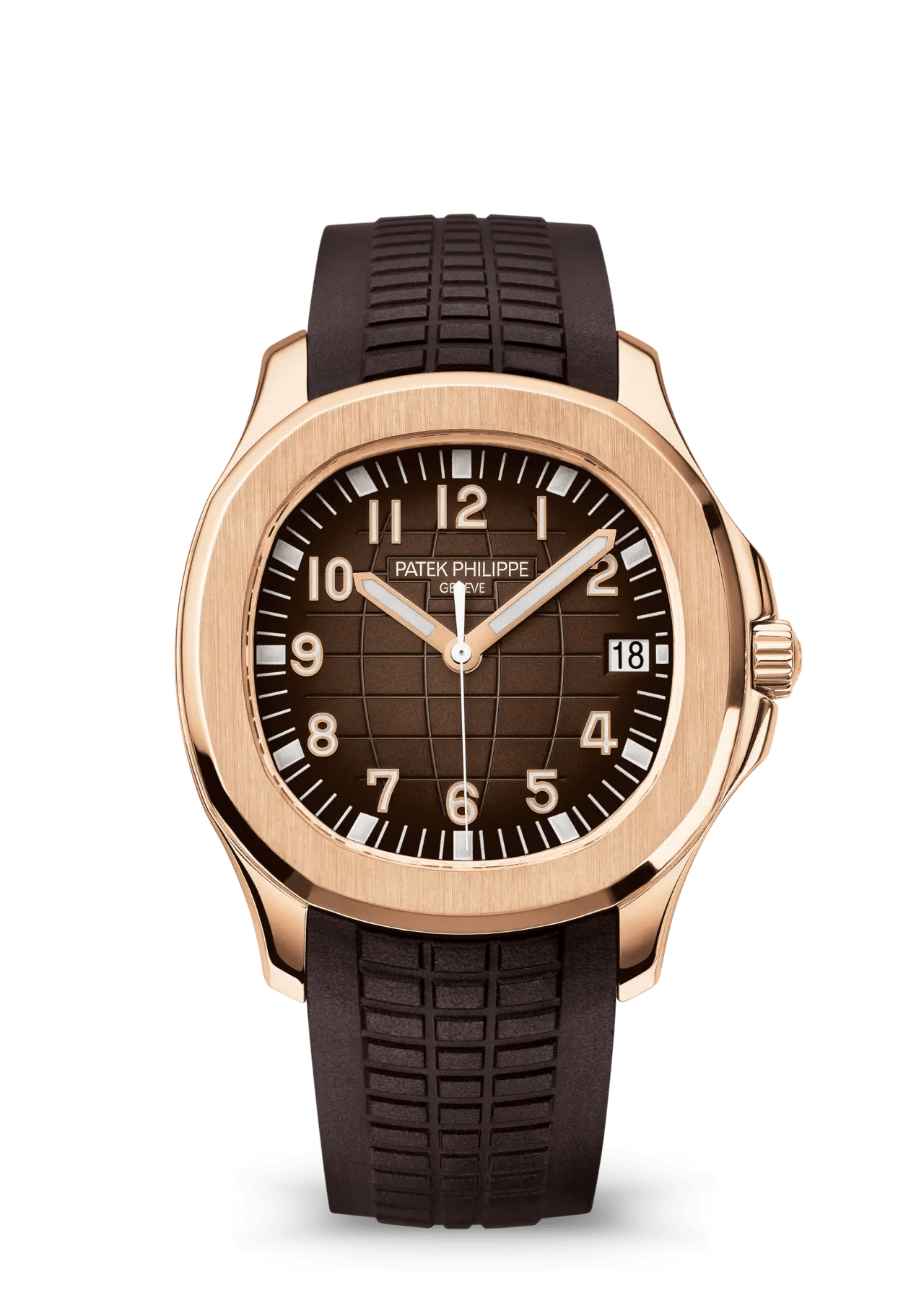PATEK PHILIPPE AQUANAUT ROSE GOLD BROWN DIAL - 5167R-001