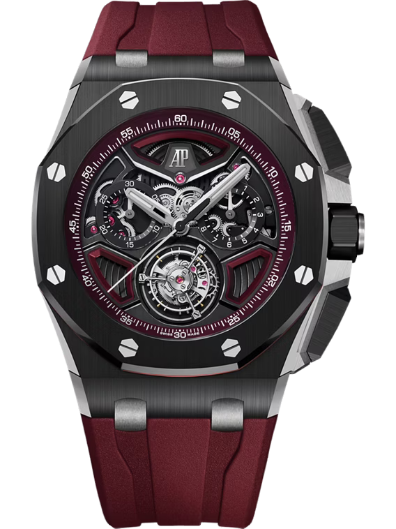 AUDEMARS PIGUET ROYAL OAK OFFSHORE SELFWINDING FLYING TOURBILLON CHRONOGRAPH 43MM BLACK CERAMIC