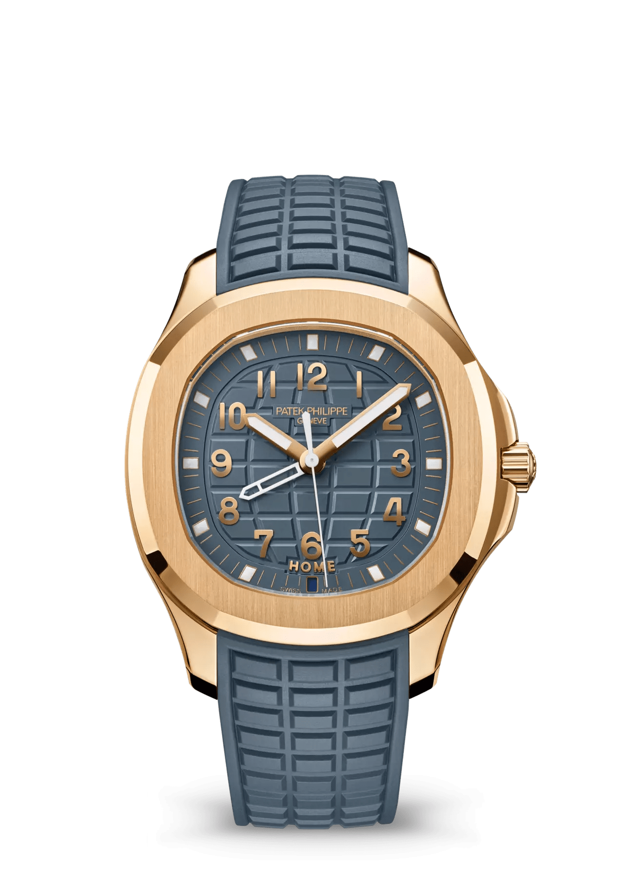 PATEK PHILIPPE AQUANAUT TRAVEL TIME ROSE GOLD BLUE-GRAY DIAL - 5269R-001