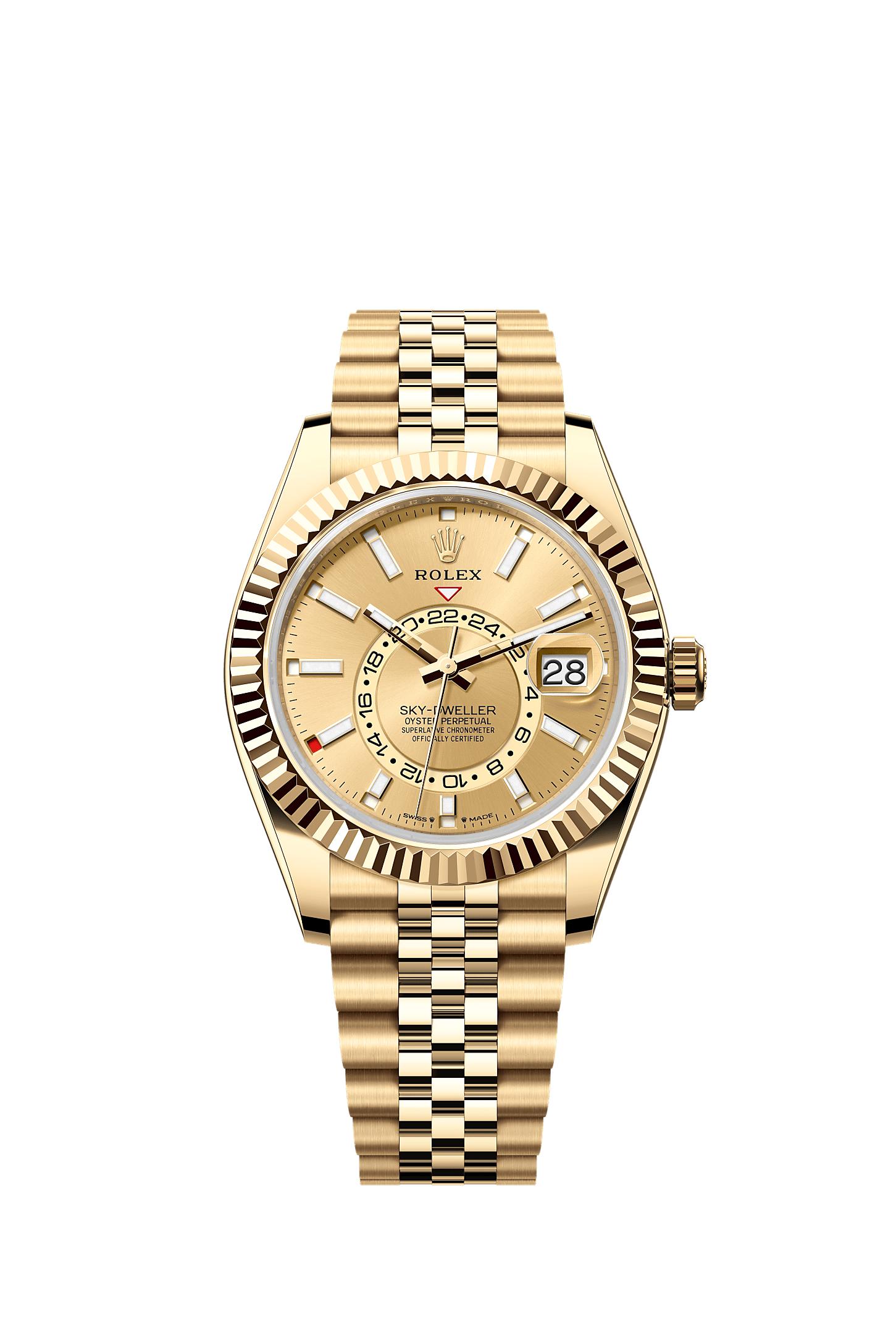 ROLEX SKY-DWELLER 42MM YELLOW GOLD CHAMPAGNE DIAL JUBILEE BRACELET 336938 – NEW 2025 / 2026