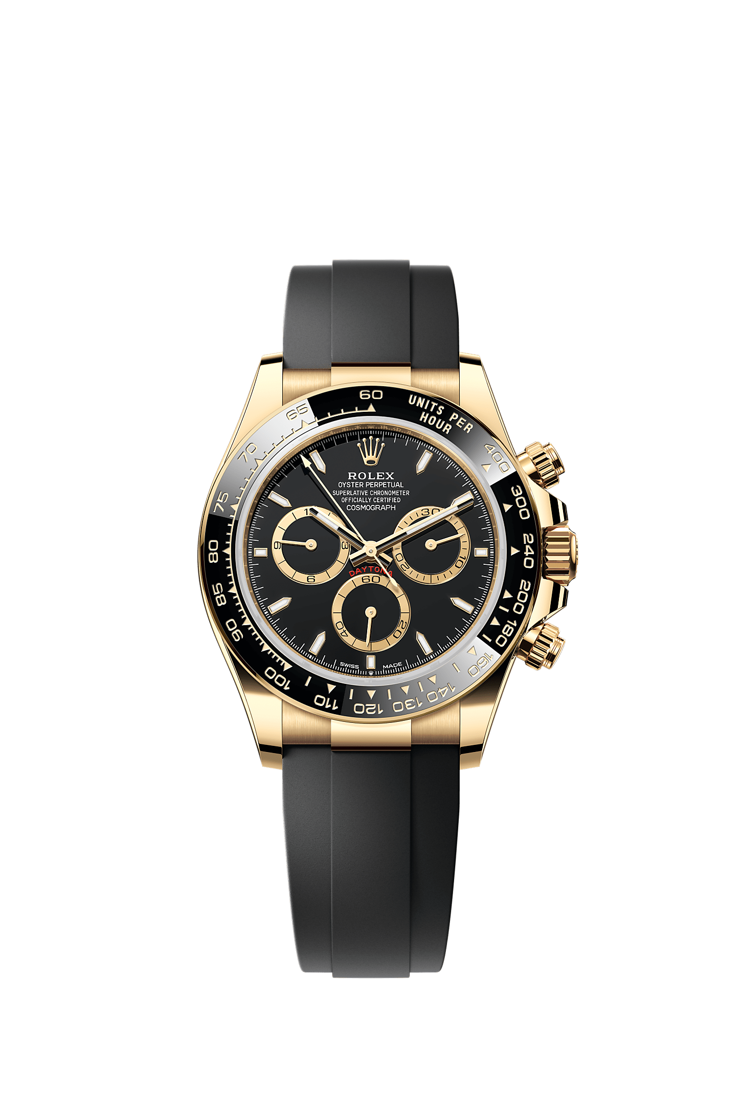 ROLEX COSMOGRAPH DAYTONA 40MM YELLOW GOLD BLACK DIAL BLACK CERAMIC BEZEL OYSTERFLEX 126518LN – NEW 2025 / 2026
