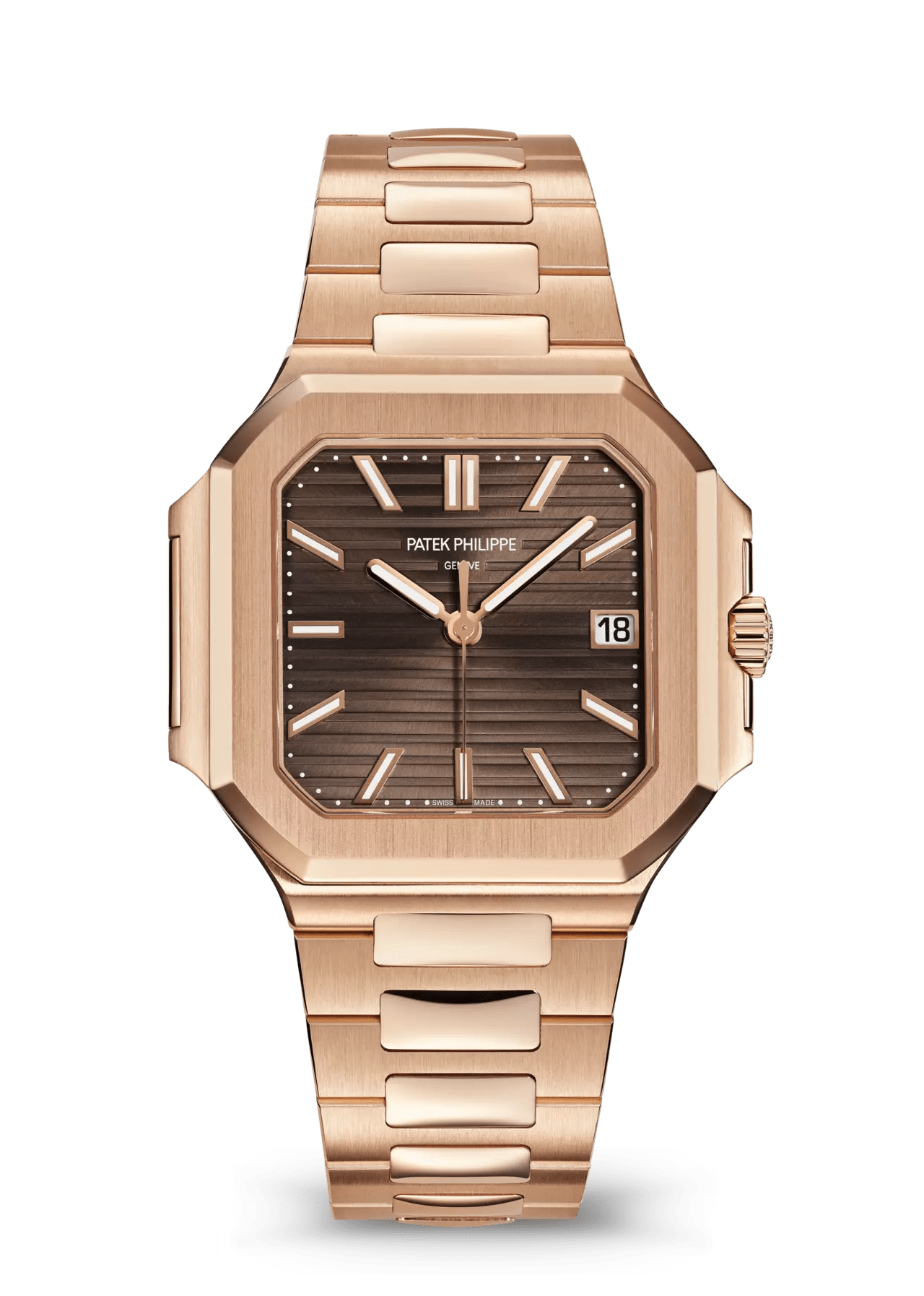 PATEK PHILIPPE CUBITUS 40MM ROSE GOLD BROWN DIAL – 7128/1R-001
