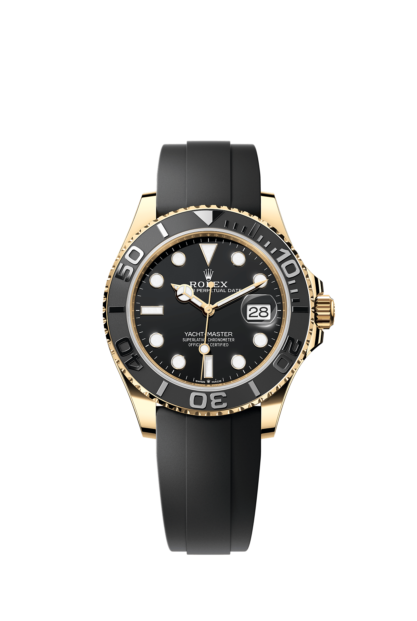 ROLEX YACHT-MASTER 42MM YELLOW GOLD BLACK DIAL OYSTERFLEX – 226658