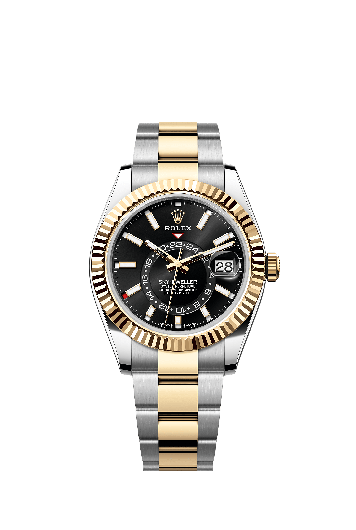 ROLEX SKY-DWELLER 42MM TWO-TONE YELLOW GOLD BLACK DIAL OYSTER BRACELET 336933 – NEW 2025 / 2026