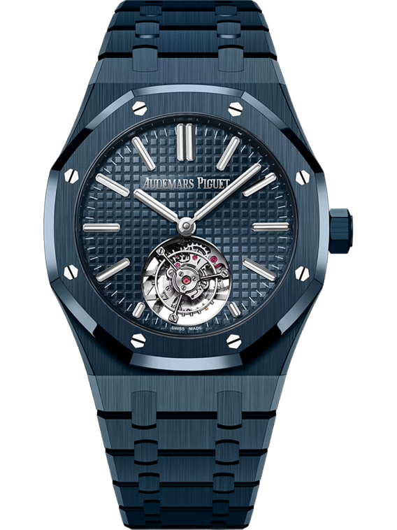 AUDEMARS PIGUET ROYAL OAK SELFWINDING FLYING TOURBILLON 41MM BLEU NUIT CERAMIC