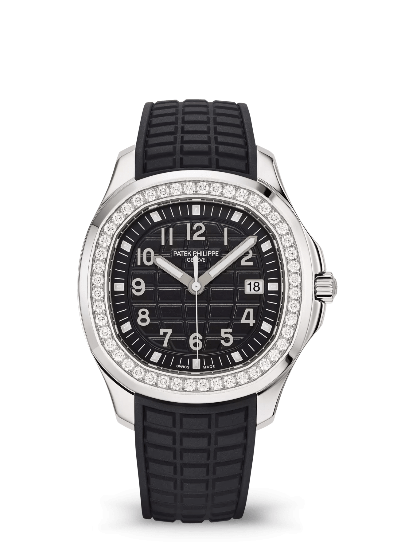 PATEK PHILIPPE AQUANAUT LUCE 38.8MM STAINLESS STEEL DIAMOND BEZEL BLACK DIAL - 5267/200A-001