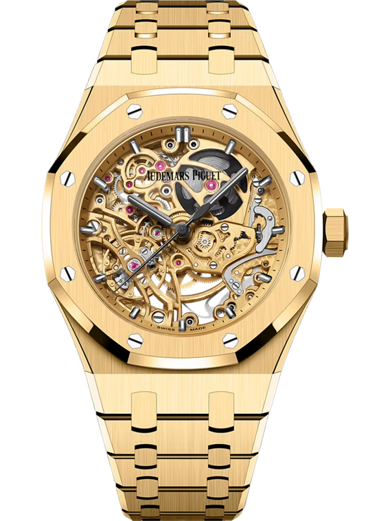 AUDEMARS PIGUET ROYAL OAK DOUBLE BALANCE WHEEL OPENWORKED 37MM 18-CARAT YELLOW GOLD