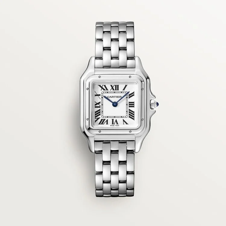 CARTIER PANTHÈRE DE CARTIER MEDIUM STAINLESS STEEL SILVERED ROMAN DIAL WSPN0015