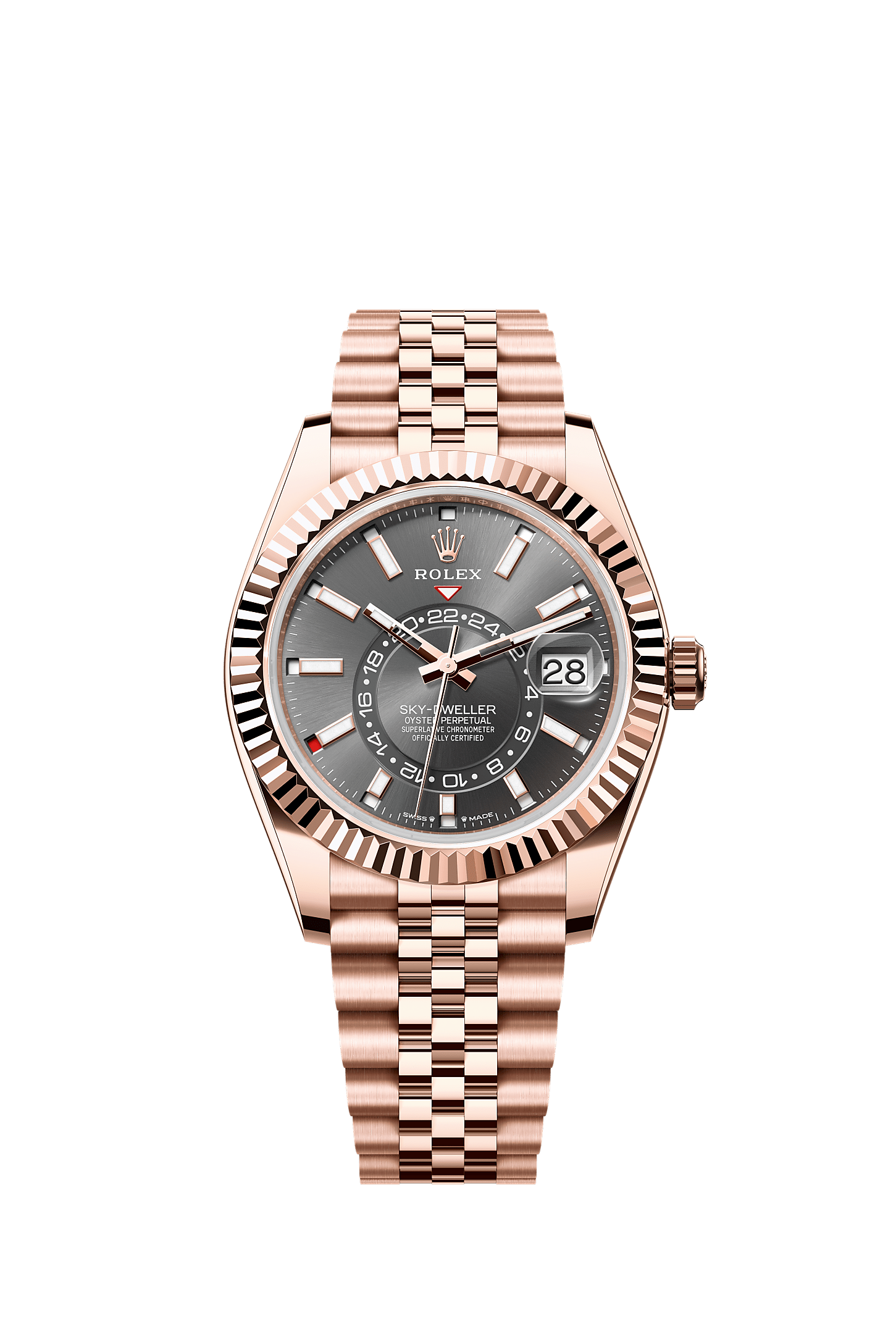 ROLEX SKY-DWELLER 42MM EVEROSE GOLD RHODIUM DIAL JUBILEE BRACELET 336935 – NEW 2025 / 2026