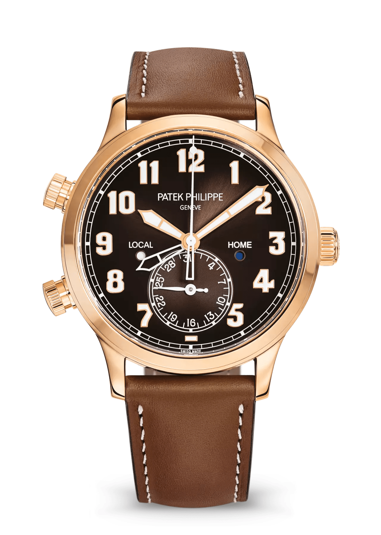 PATEK PHILIPPE CALATRAVA 18K ROSE GOLD 42MM BROWN DIAL - 5524R-001