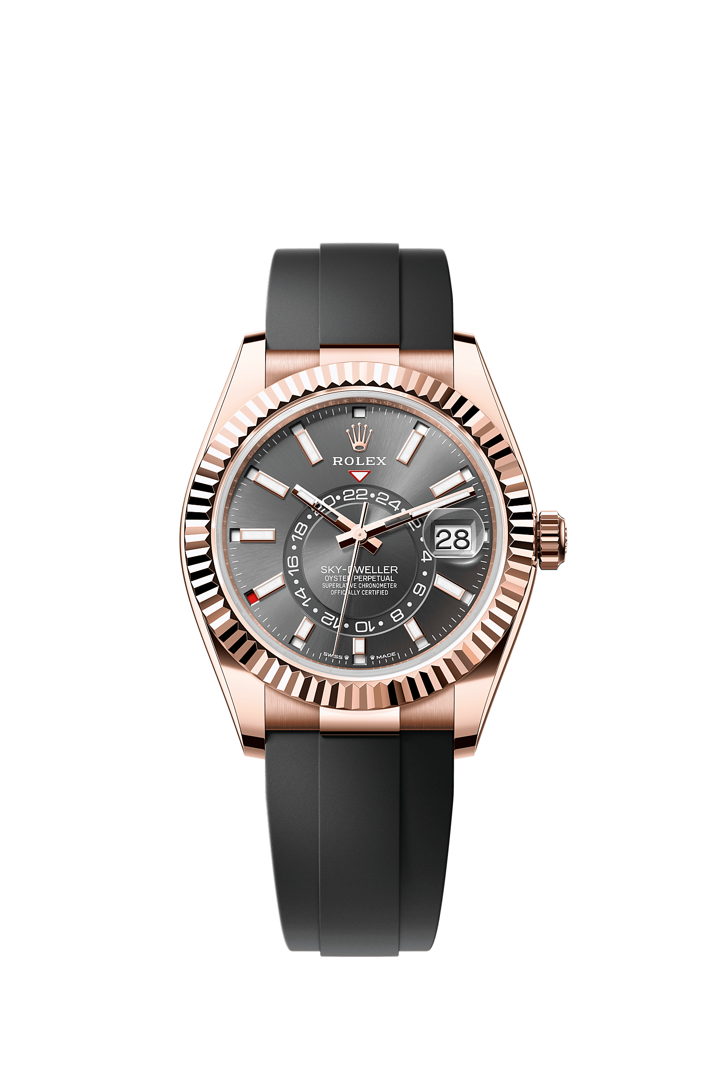 ROLEX SKY-DWELLER 42MM EVEROSE GOLD SLATE DIAL OYSTERFLEX 336235 – NEW 2025 / 2026