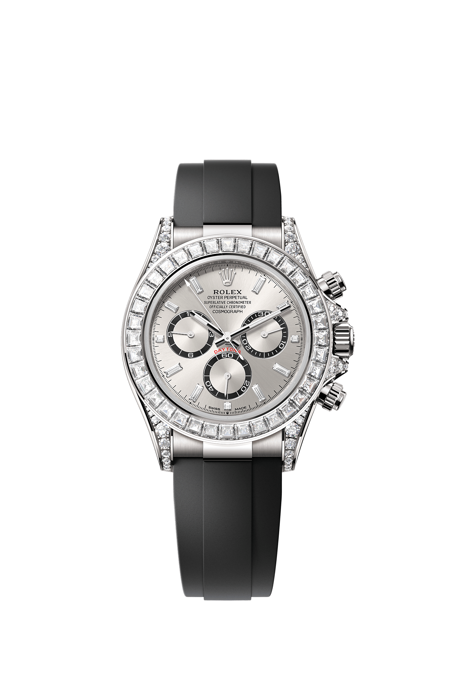 ROLEX COSMOGRAPH DAYTONA 40MM WHITE GOLD DIAMOND DIAL DIAMOND BEZEL OYSTERFLEX 126539TBR – NEW 2025 / 2026