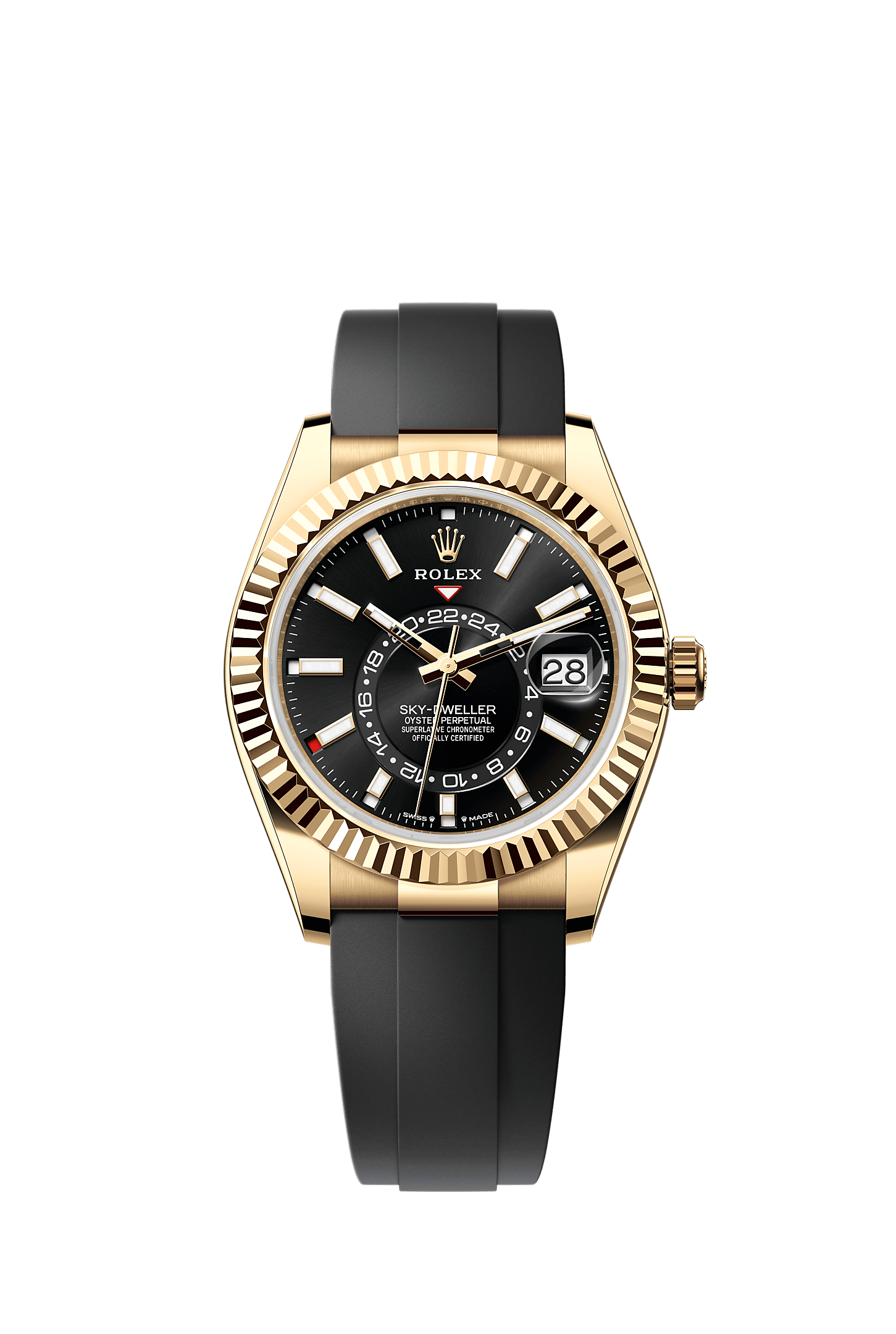 ROLEX SKY-DWELLER 42MM YELLOW GOLD BLACK DIAL OYSTERFLEX 336238 – NEW 2025 / 2026
