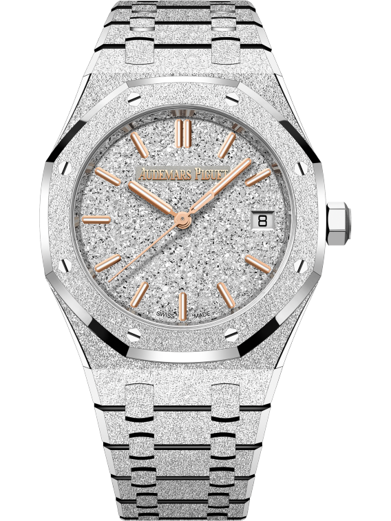 AUDEMARS PIGUET ROYAL OAK FROSTED GOLD SELFWINDING 34MM 18-CARAT WHITE GOLD