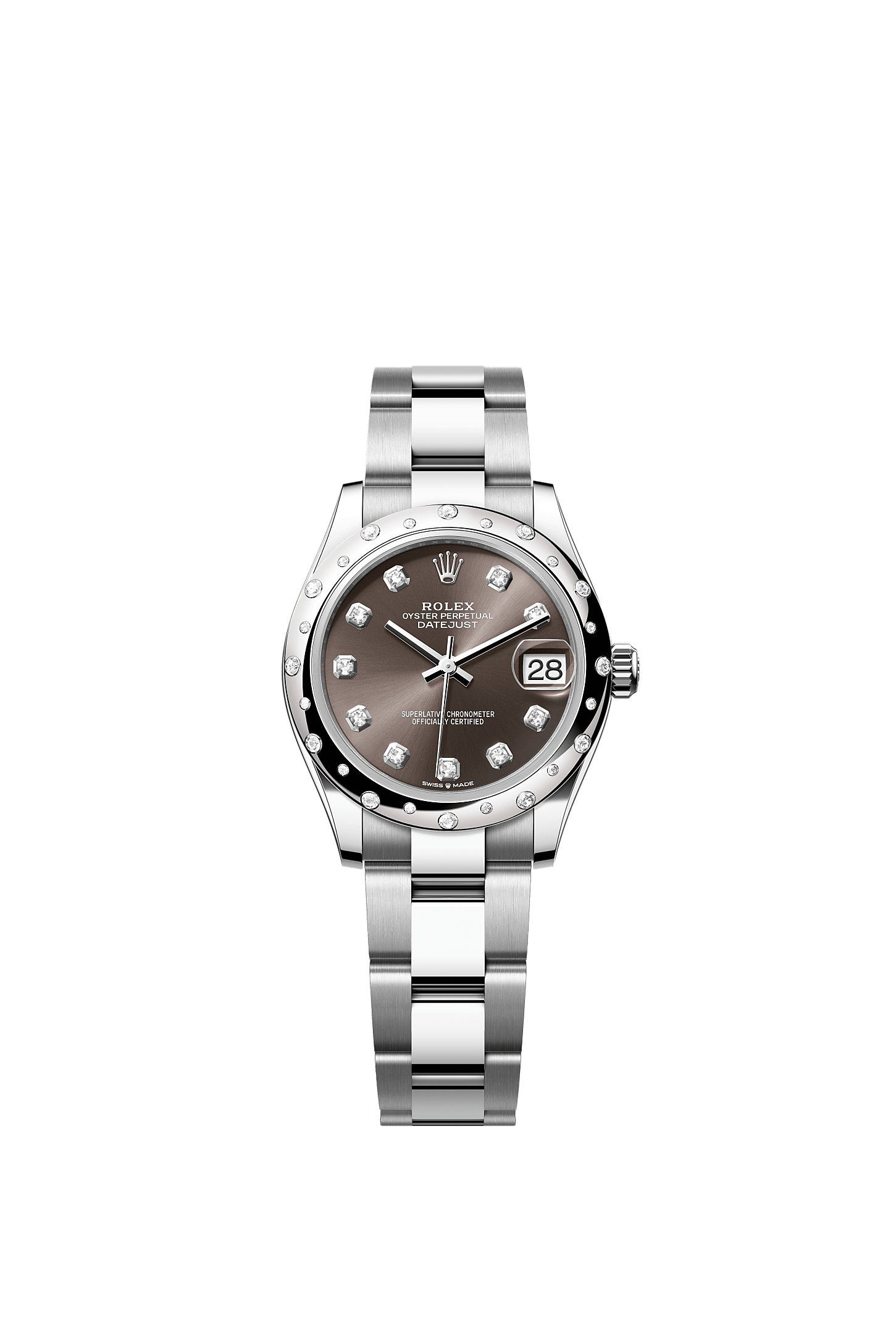ROLEX LADY-DATEJUST 31MM DARK GREY DIAMOND DIAL DIAMOND-SET SMOOTH DOMED BEZEL OYSTER BRACELET 278344RBR