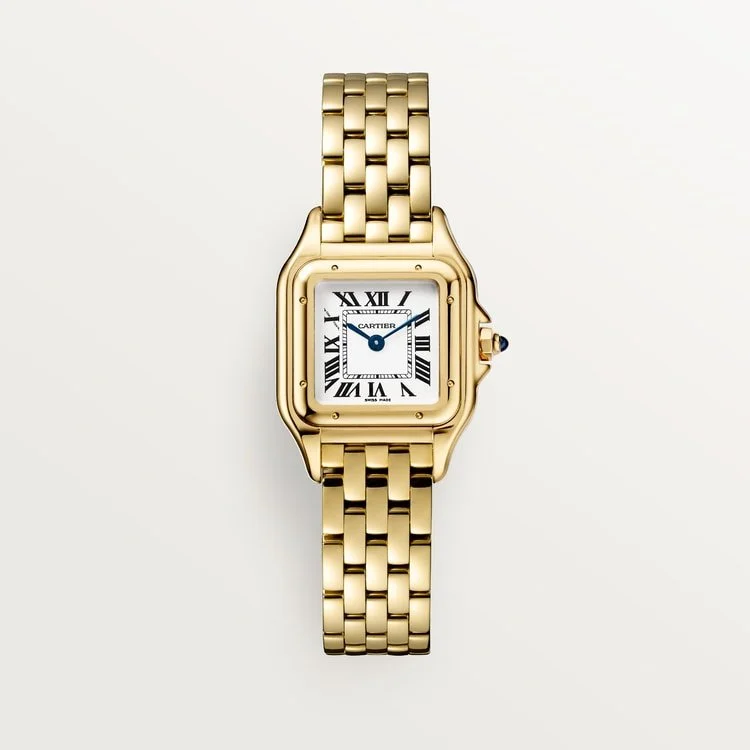 CARTIER PANTHÈRE DE CARTIER SMALL 18K YELLOW GOLD SILVERED DIAL WGPN0059