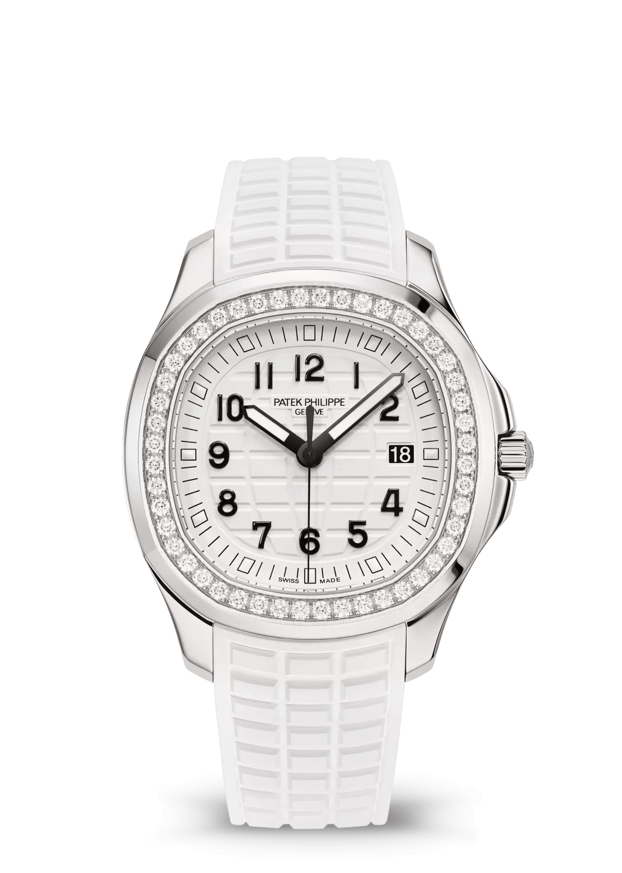 PATEK PHILIPPE AQUANAUT LUCE STAINLESS STEEL DIAMOND BEZEL WHITE DIAL - 5267/200A-010