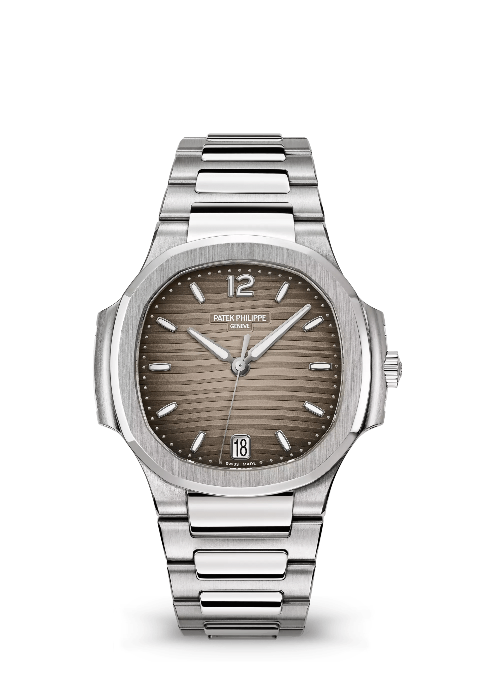 PATEK PHILIPPE NAUTILUS LADIES 35.2MM STEEL GRAY OPALINE DIAL – 7118/1A-011
