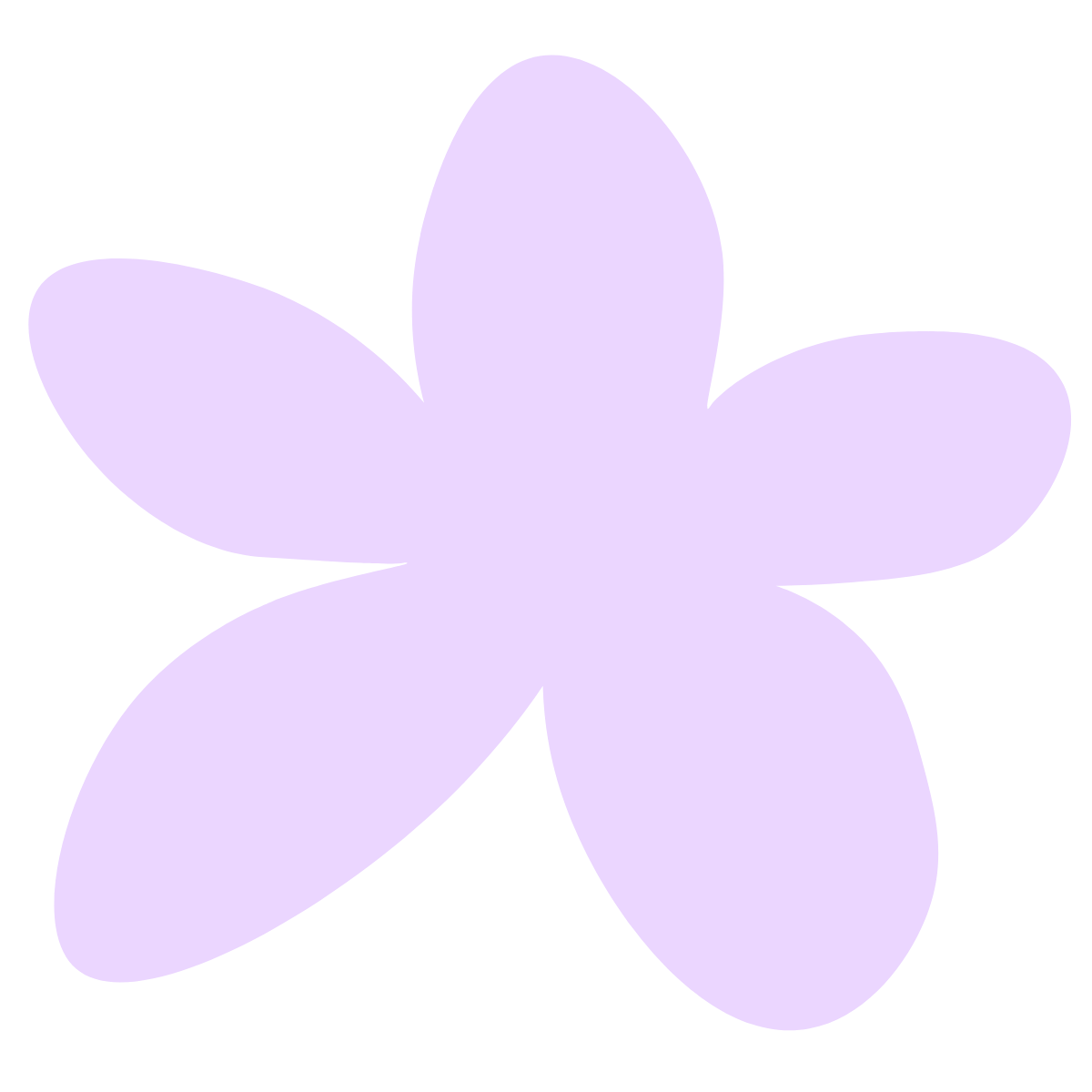 A stylized lavender flower with rounded petals on the website for Strong Roots OT where we provide maternal health & pediatric occupational therapy services for women & kids in south New Jersey & Philadelphia..