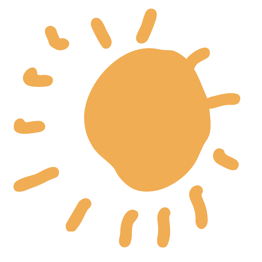 Light orange sun to represent Strong Roots OT where we provide maternal health & pediatric occupational therapy services for women & kids in south New Jersey & Philadelphia.