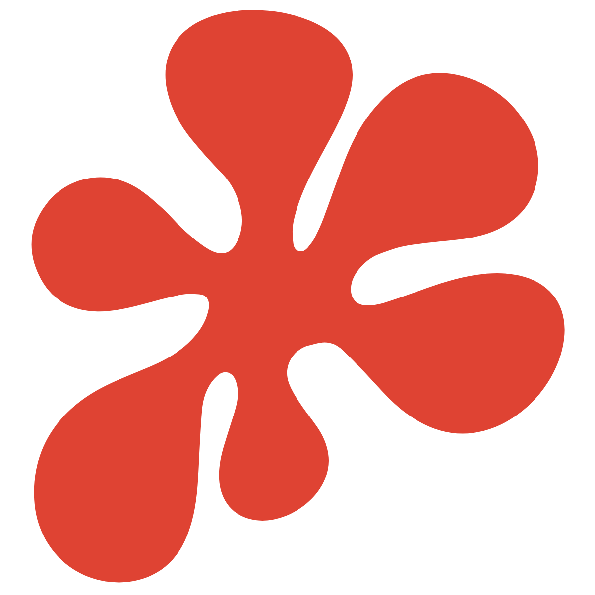 Red abstract plant shape to represent Strong Roots OT where we provide maternal health & pediatric occupational therapy services for women & kids in south New Jersey & Philadelphia.