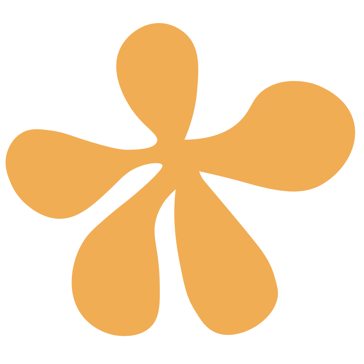 Light orange abstract plant shape to represent Strong Roots OT where we provide maternal health & pediatric occupational therapy services for women & kids in south New Jersey & Philadelphia.