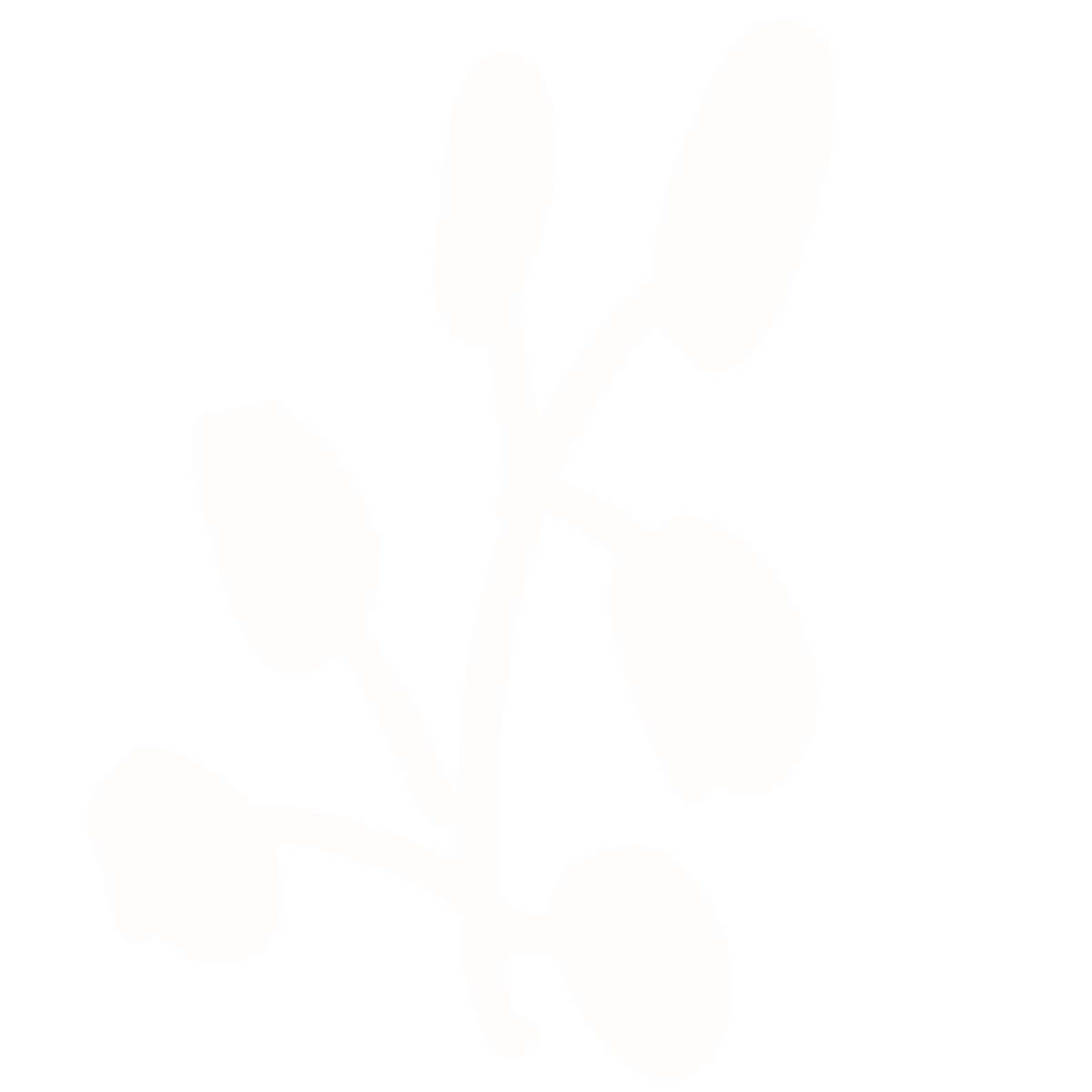A very transparent, light pink abstract plant with multiple oval-shaped leaves or buds to represent Strong Roots OT where we provide maternal health & pediatric occupational therapy services for women & kids in south New Jersey & Philadelphia.
