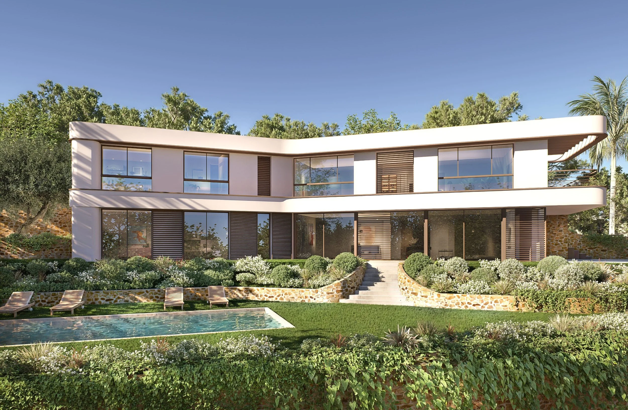 Villa BY 16
Type de projet: Construction neuves 
Localisation: Eze 
Surface: 400 m2 
Terrain: 1 450 m2