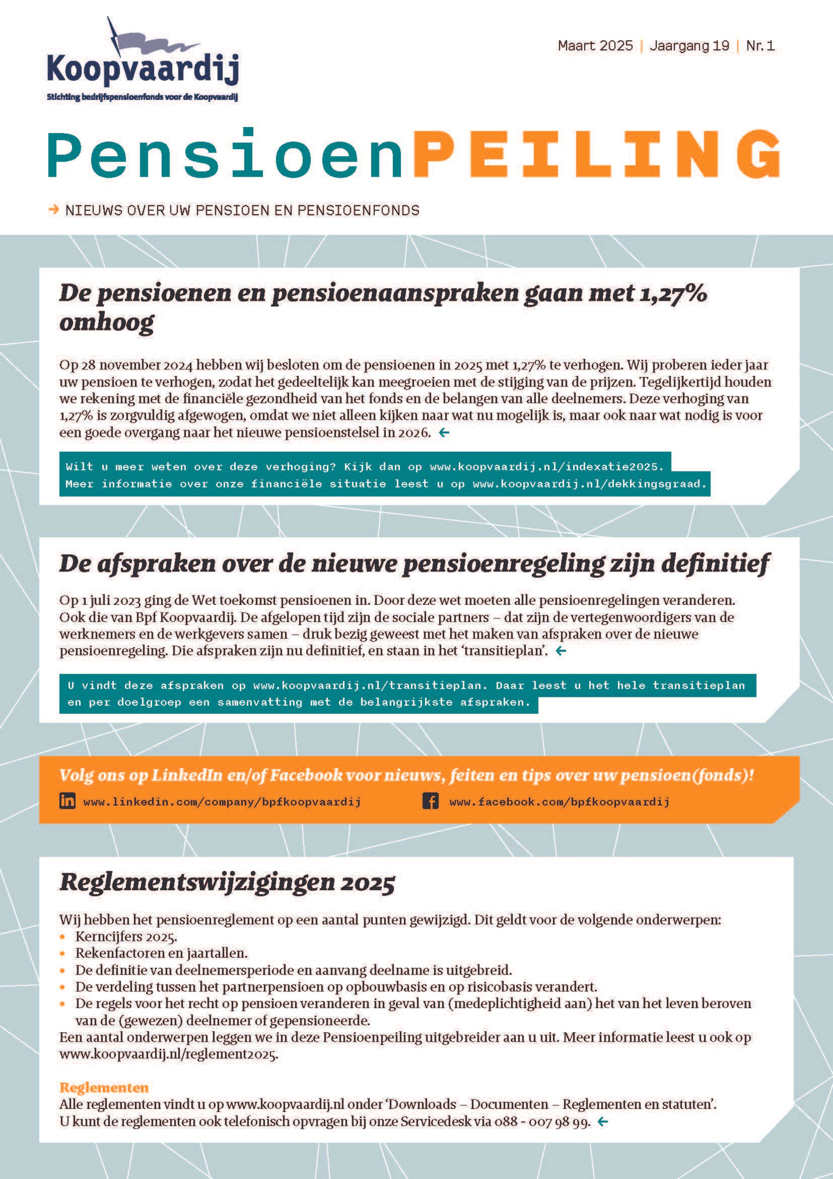 Koopvaardij - pensioenpeiling flyer (NL)