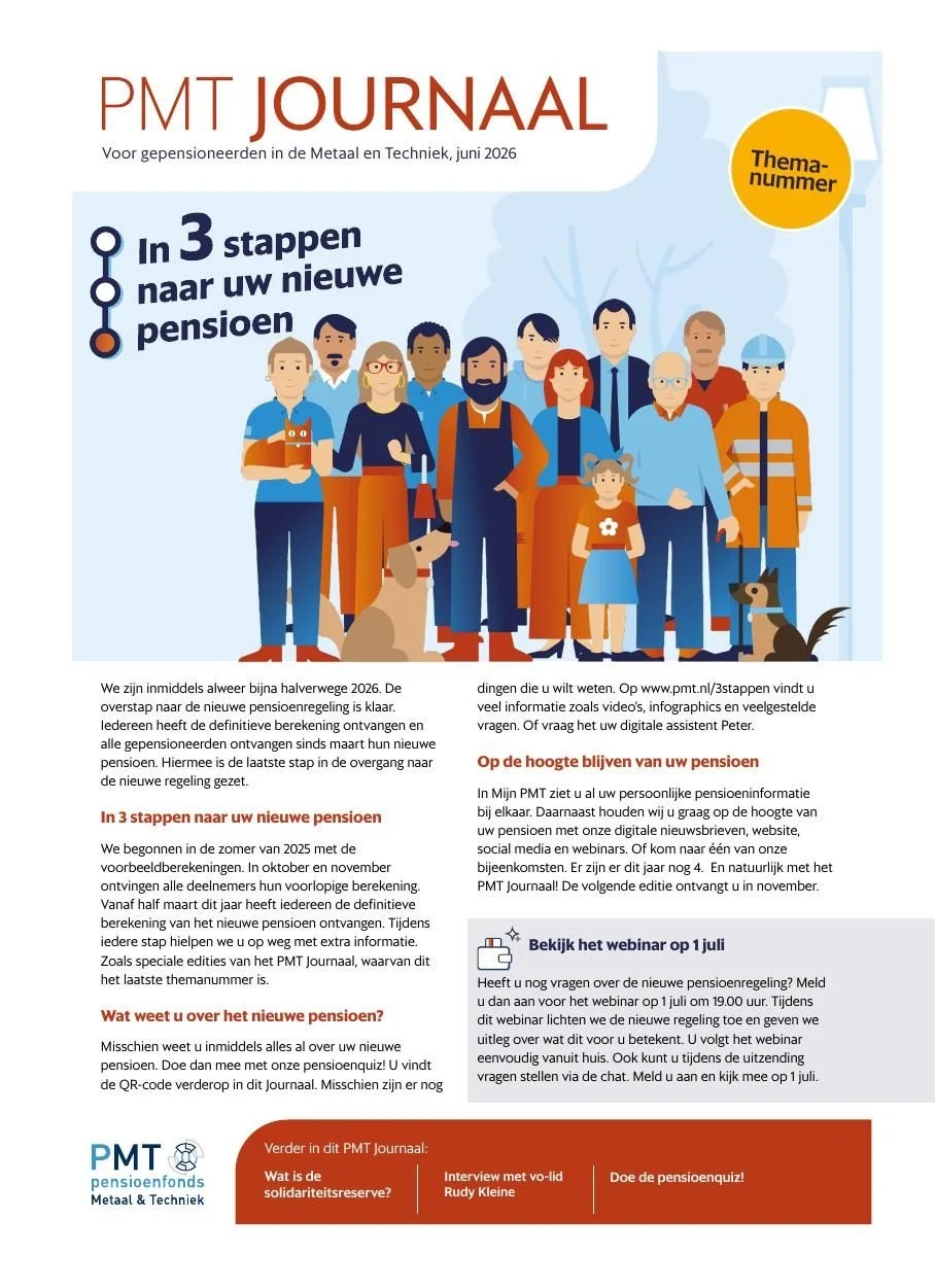 PMT Journaal 2026 — editie gepensioneerden · magazineopmaak