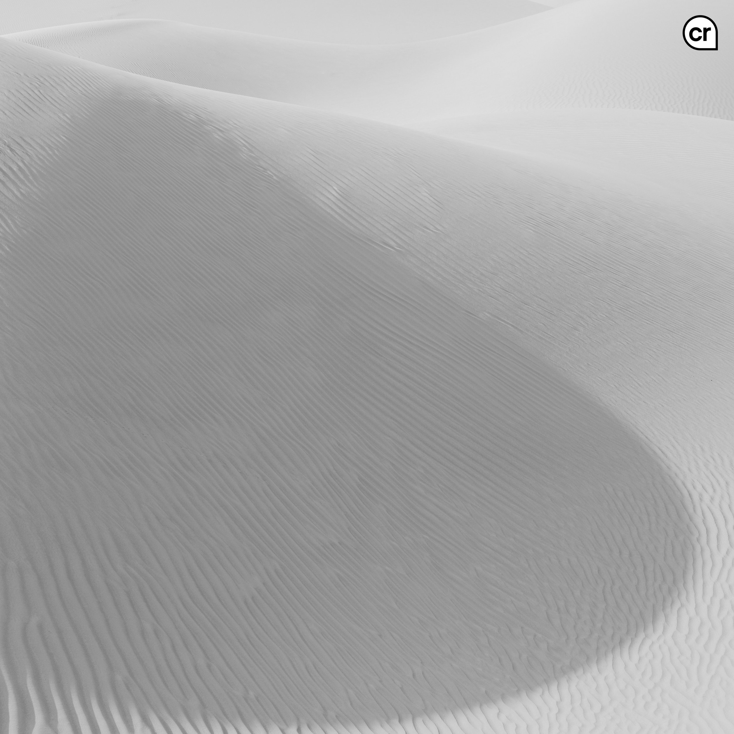 Black and white photograph of the dunes at Qasr al Sarab, Abu Dhabi, UAE. Made by Indigenous Design and Photography Ltd.