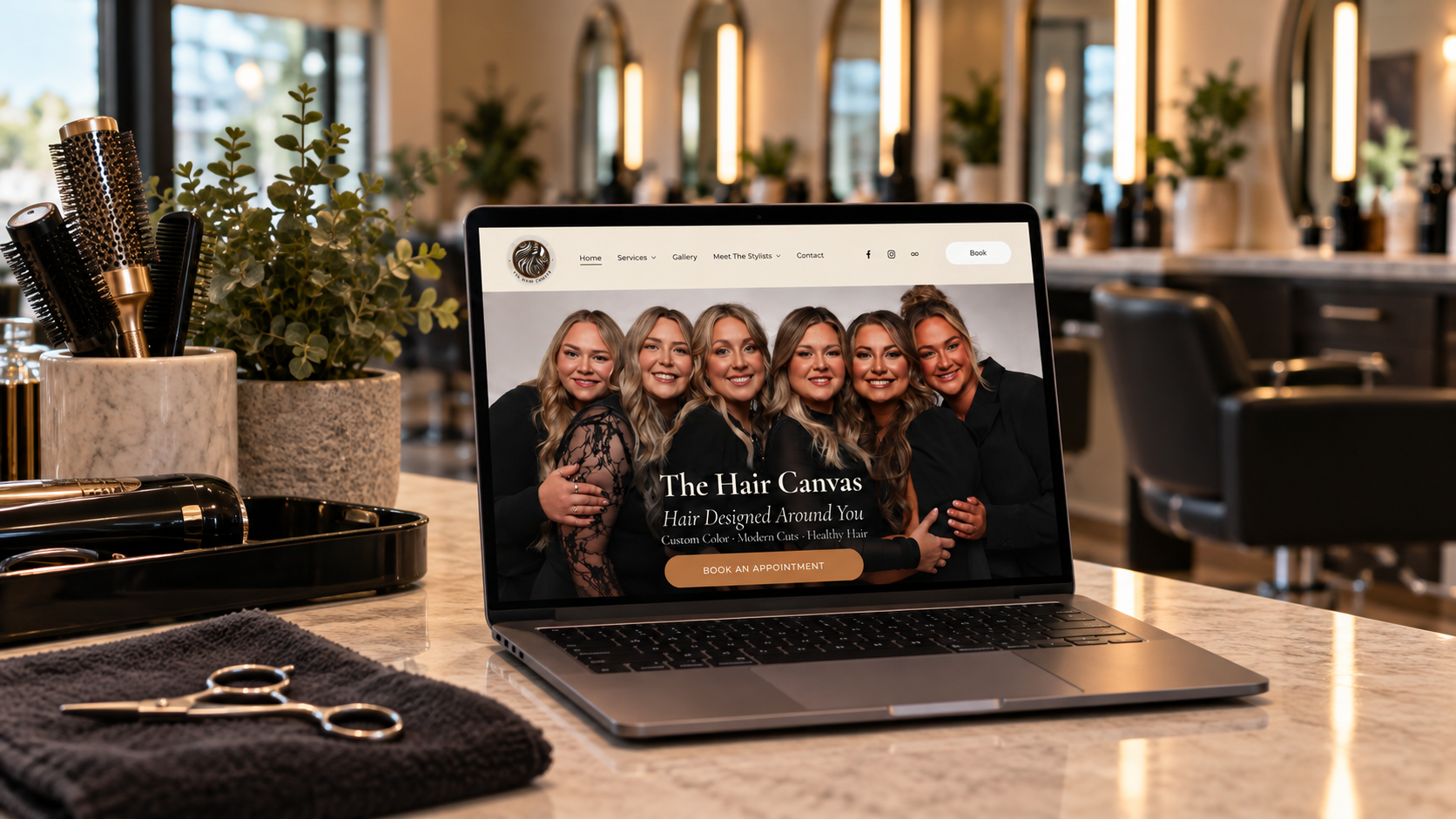 The Hair Canvas website development case study