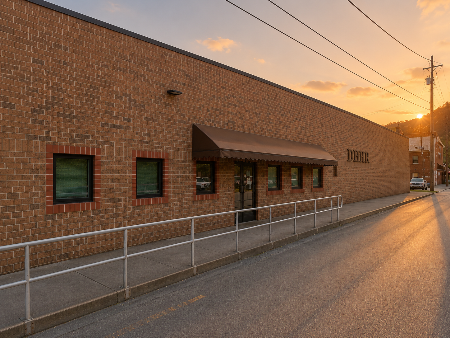 Exterior view of the Williamson WVDHHR Office Building project in Williamson, West Virginia