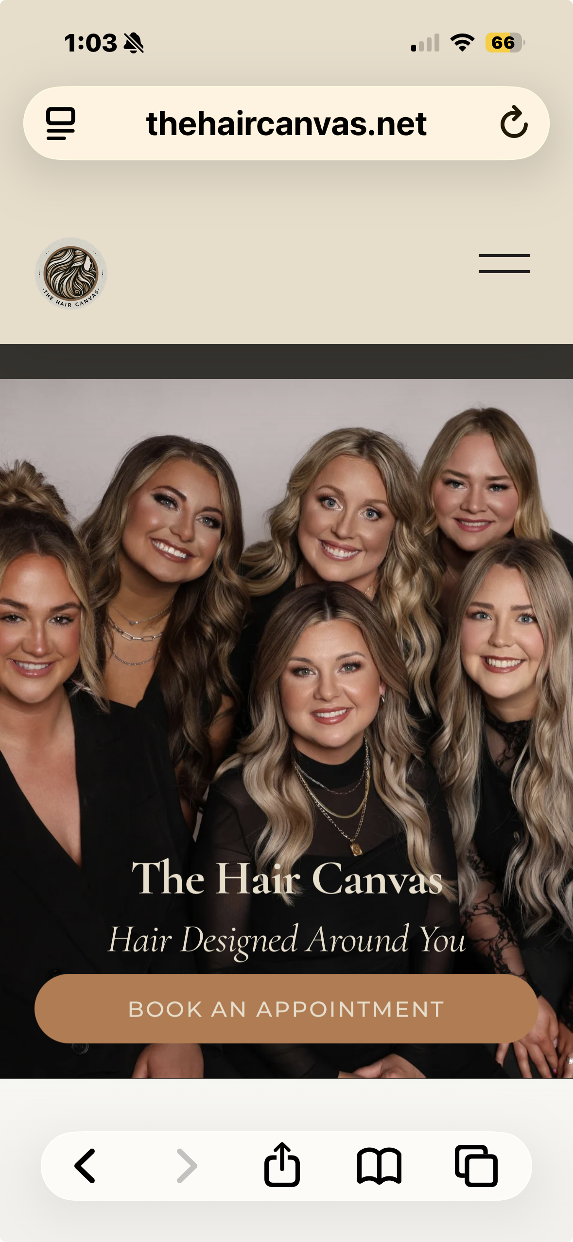 The Hair Canvas website development case study